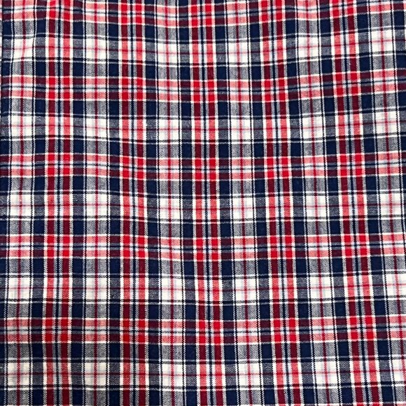 Ralph Lauren Red White & Blue Plaid Romper, Snaps, Cotton, 9 Mos - Picture 6 of 8